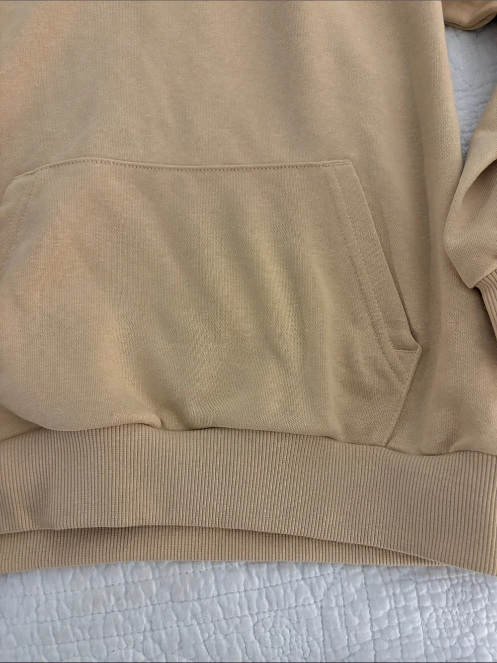 Boys Converse Two-Tone Hoodie — Tan Body with Black Hood Size M Medium NWT